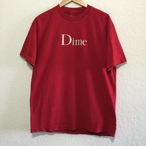 Dime Red Crew Neck T Shirt Size Large